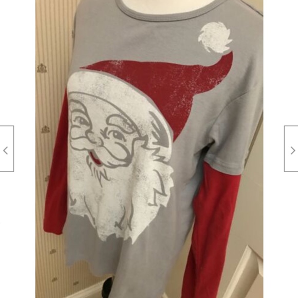 RETRO SANTA SCREEN PRINT LONG TEE GREEN 3 - Picture 2 of 6